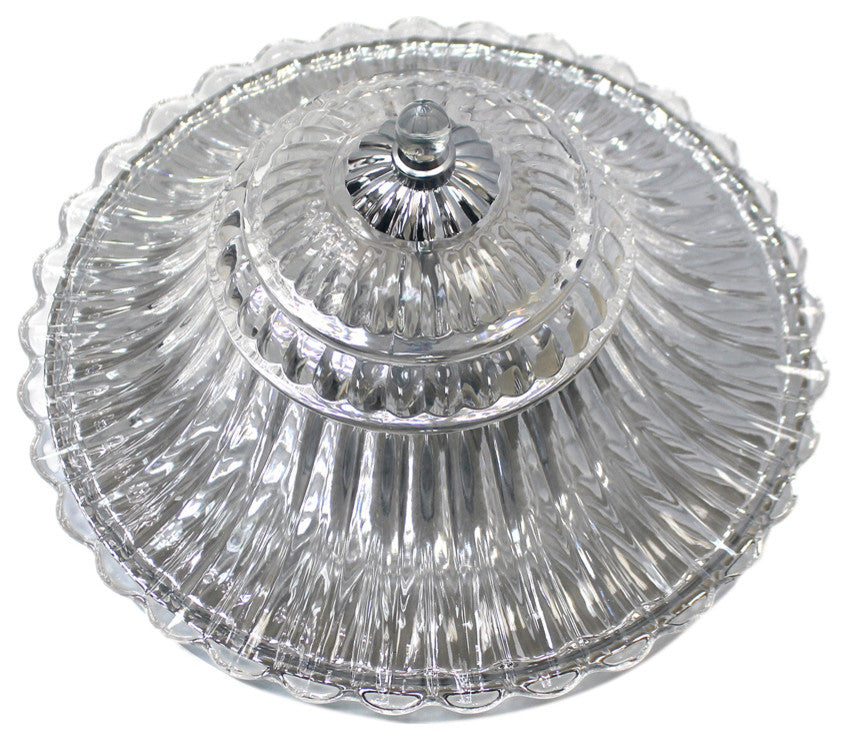Elegant Designs 2-Light Glass Ceiling Light Glacier Petal Flushmount