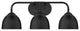 3 Light 25" Bath Vanity, Black