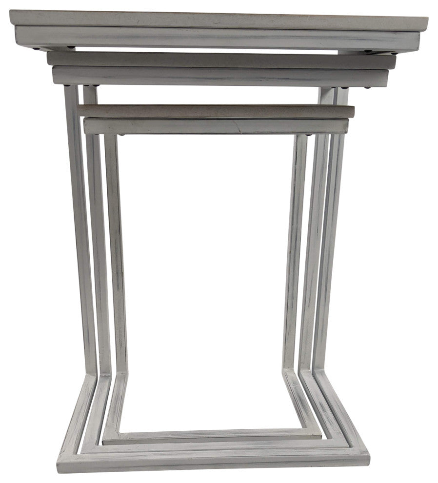Easton Nesting Table Set, Whitewash
