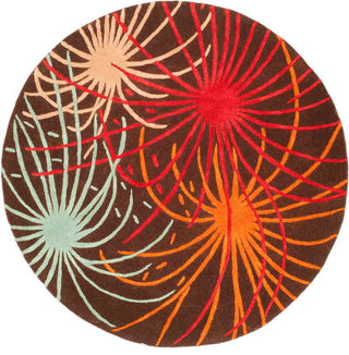 Safavieh Soho soh757b Rug, Brown/Multi, 6'0"x6'0" Round