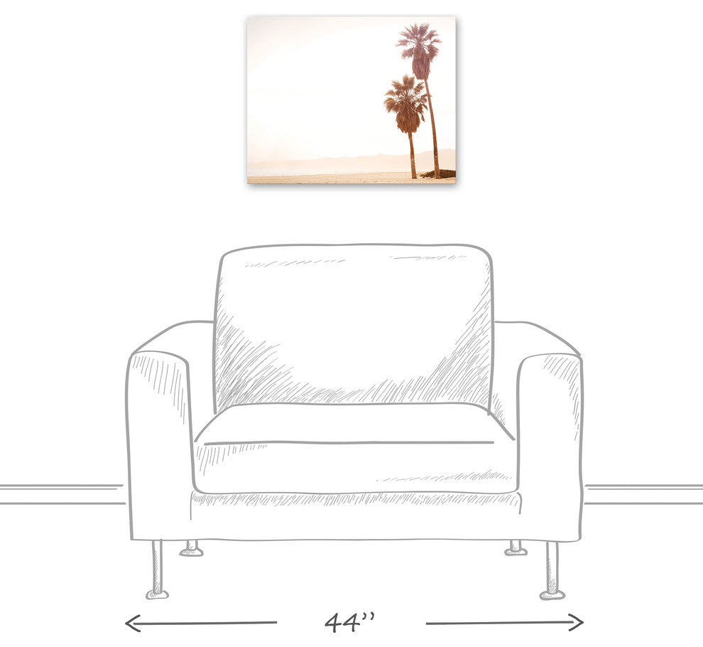 Sepia Palm Trees 16x20 Canvas Wall Art