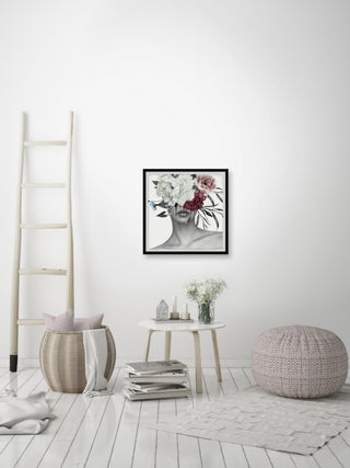 "Beautiful Bloom" Framed Painting Print, 18"x18"