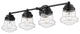 Zlite 736-4V-MB 4-Light Vanity, Clear Seedy