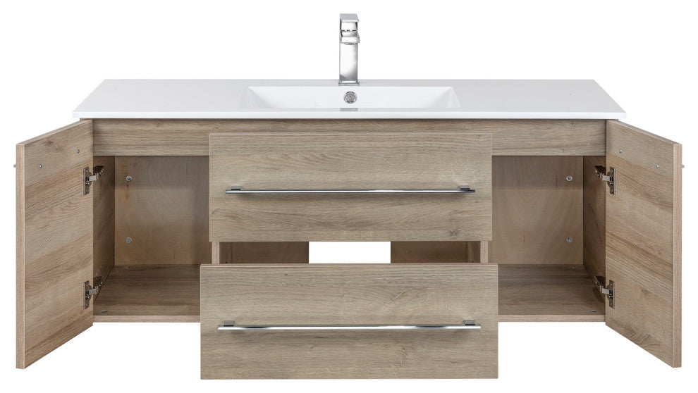 Kato Wall Hung Vanity Soho With Top for Buffallo, Organic, 48"