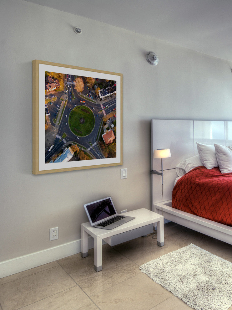 "Roundabout" Framed Painting Print by Karolis Janulis