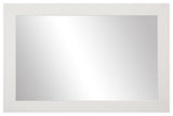 Pendleton Framed Wall Mirror, Rustic White, 20" X 24"