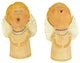 Set of Two Caroling Clay Angels