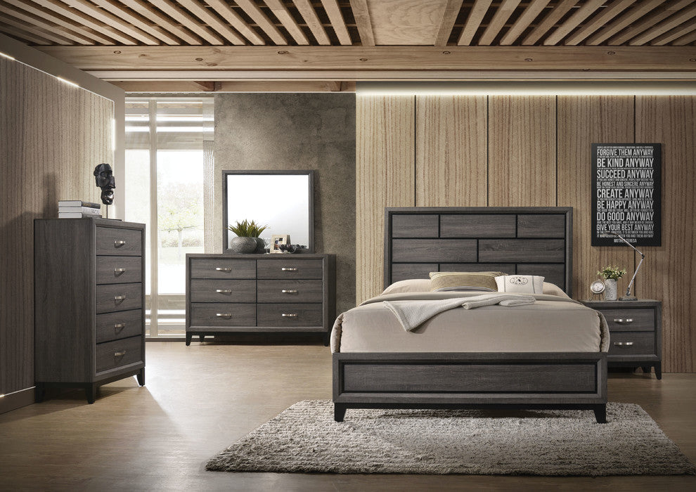 Lifestyle scene in a bedroom setting showing the chest in a real room with other furnishings.