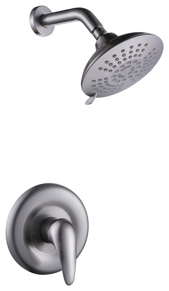 Pressure Balanced 5-Function Shower Faucet with Rough-in Valve, Brushed Nicke