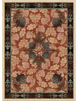 Baton Rouge Lodge Area Rug, Brick, 5'3"x7'3"