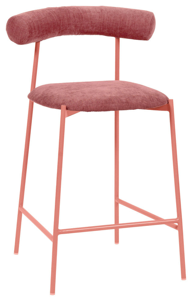 Liliana Velvet Stool, Mauve, Counter