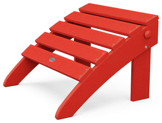 Polywood Classic Folding Ottoman, Sunset Red