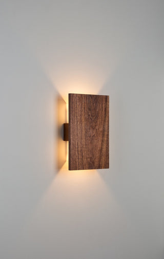Tersus LED Wall Sconce, Oiled Walnut/Frosted Polymer