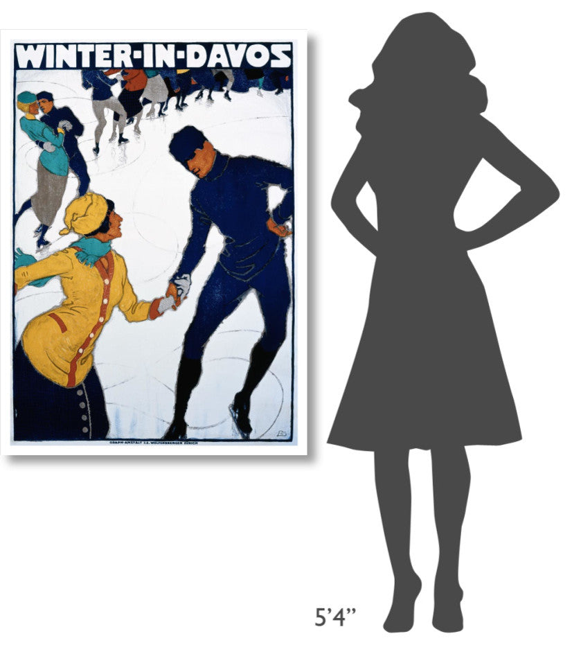"Winter in Davos" Digital Paper Print by Burkhard Mangold, 33"x46"