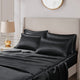 Madison Park Essentials Satin Luxury 6 PC Sheet Set, Black
