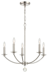 Mila 5-Light Polished Nickel Chandelier
