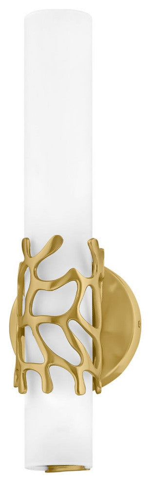 Hinkley Lyra Medium Led Sconce, Lacquered Brass
