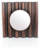 HomeRoots 24" x 24" x 3" Bronze, Panpipe-Like, Wooden Cosmetic - Mirror