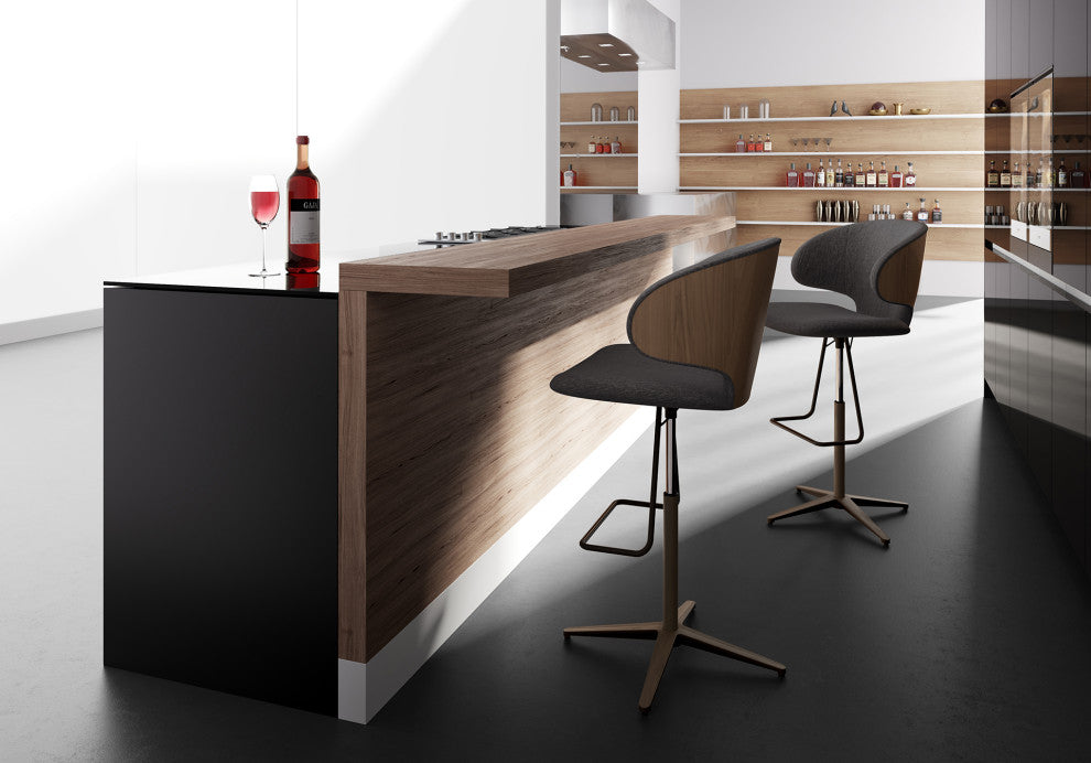 Harper Barstool, Dark Shadow Fabric