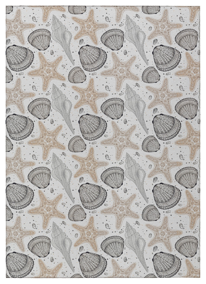 Indoor/Outdoor Seabreeze SZ4 Silver Machine Washable 10' x 14' Rug