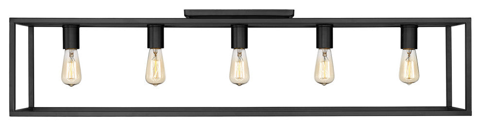 Golden Lighting 2072-FM41 Wesson 5 Light 41"W Flush Mount Linear - Matte Black