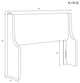 Fully Upholstered Wingback Headboard, Zuma Pumice, King