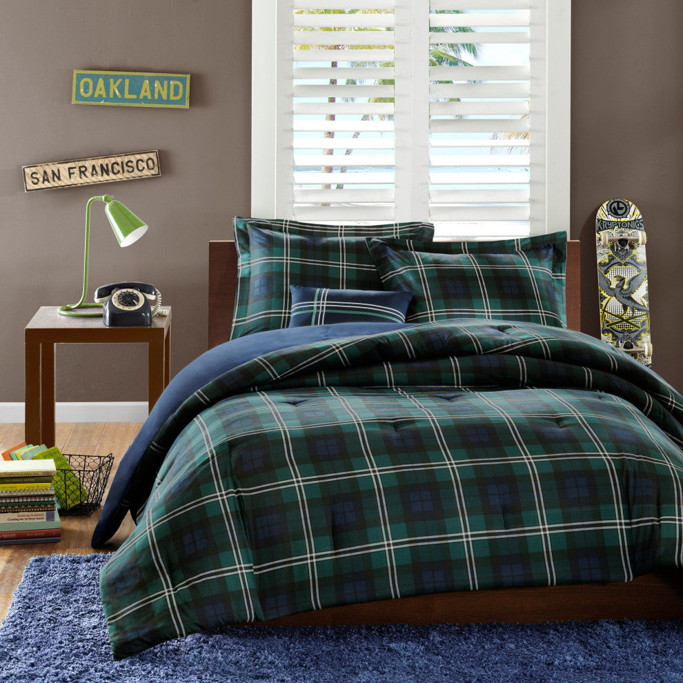 Mi Zone Peach Skin Printed Comforter Set, Full/Queen