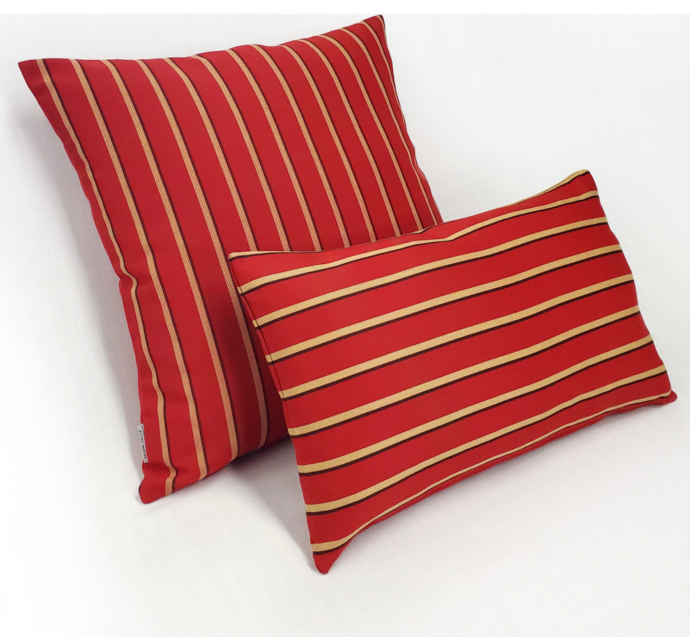 Sunbrella Harwood Crimson Outdoor Pillow 12x20