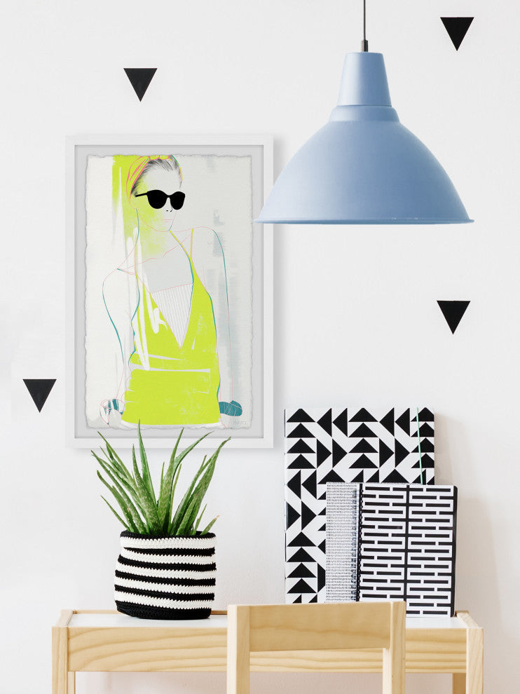 "Neon Fashion Trend" Framed Painting Print, 8x12