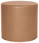 No Tip Cylinder Ottoman With Cover, Avanti Bronze