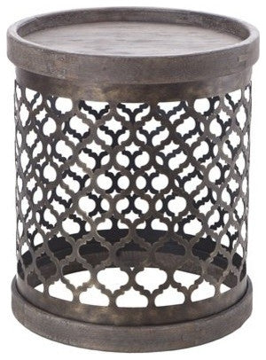 Cirque Rustic Farmhouse Dining Table, Grey, Accent Table