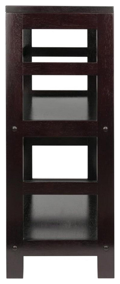 Torino 3-Piece Set Storage Shelf With Black Fabric Baskets
