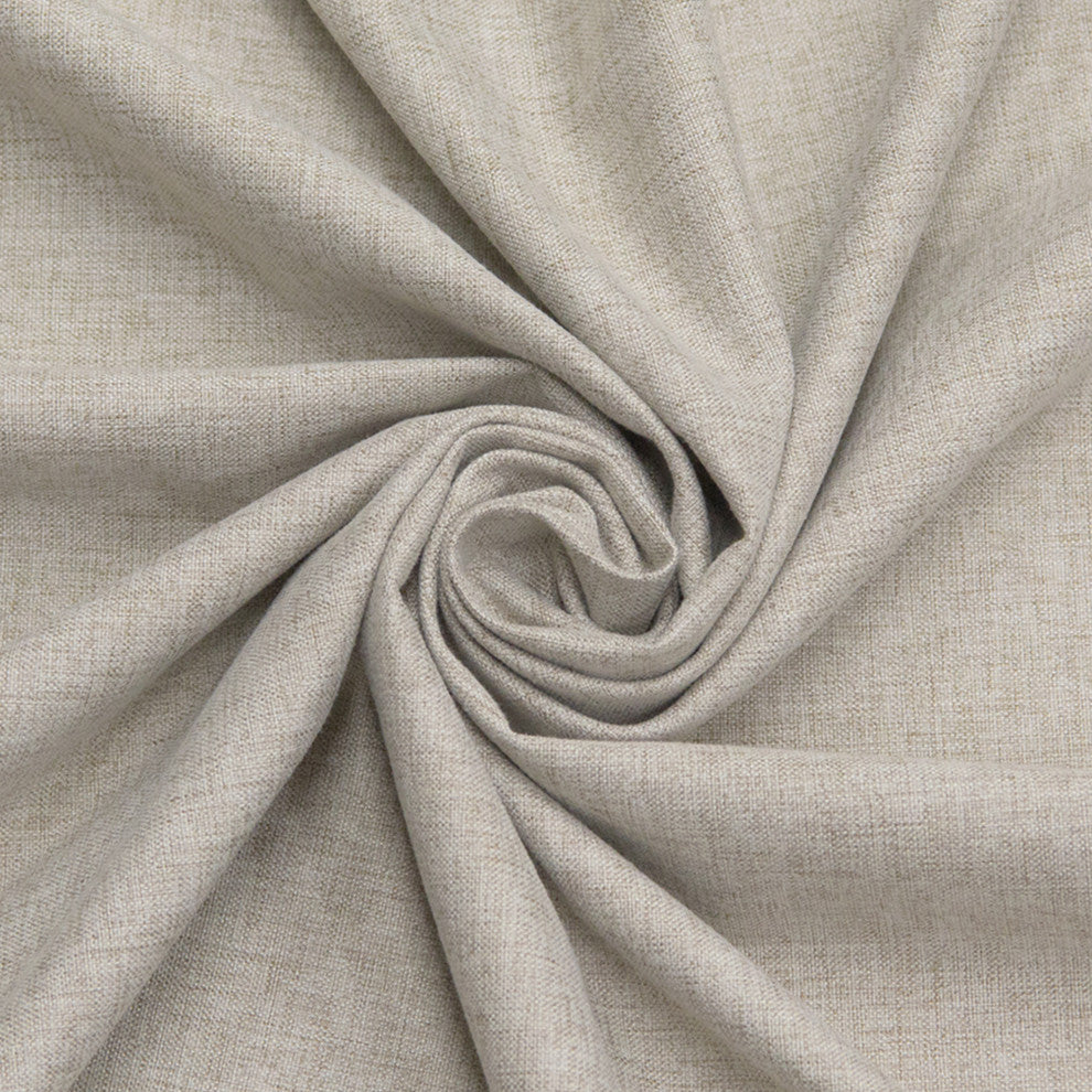 Linen Textured Grommet Thermal Total Blackout Curtains, Natural, 52"x63"