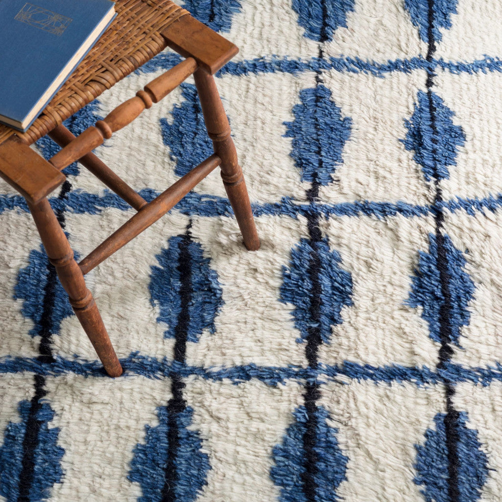 Dash & Albert Noma Indigo Handwoven Wool Rug, Blue, 2' x 3'