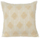 Ivory Throw Pillow Covers 16"x16" Cotton, Victoria Pearls