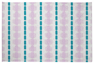 Watercolor Stripe Spring Chenille Rug, Purple-Blue, 2'x3'