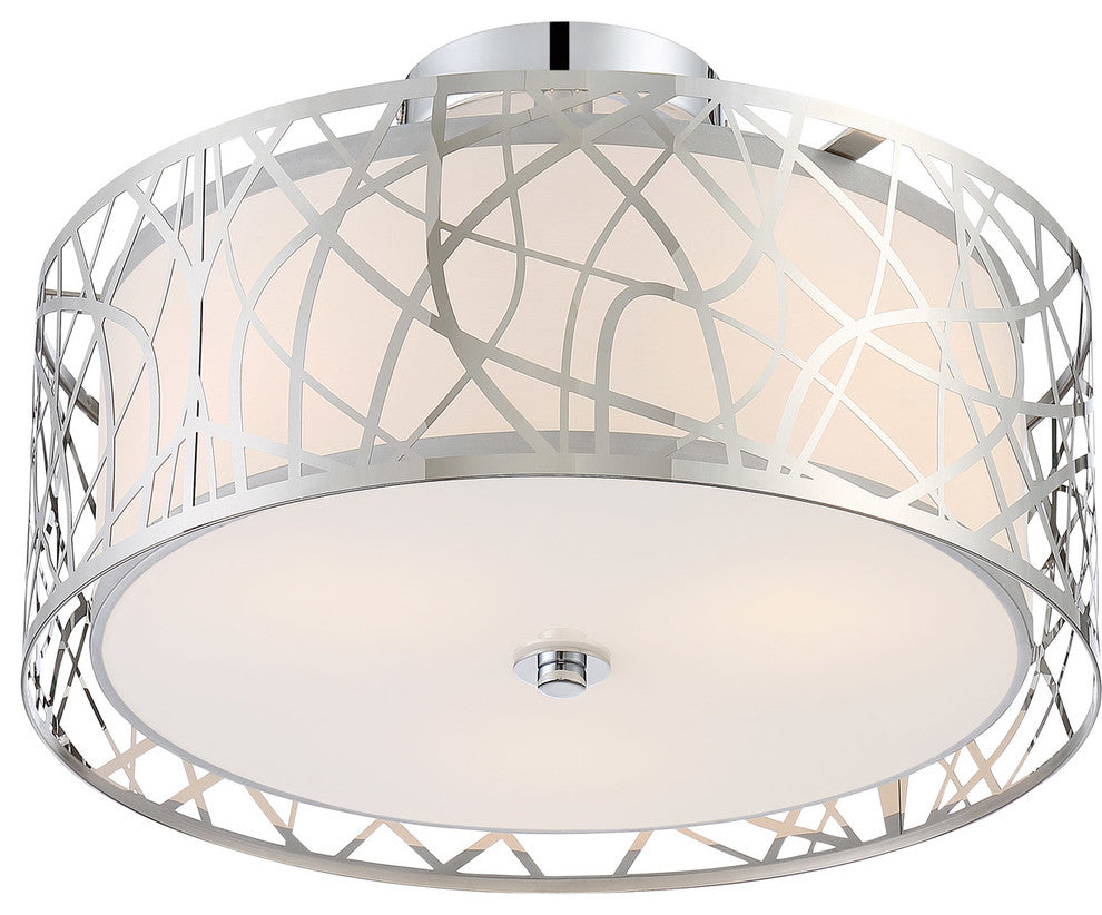 Quoizel PCAE1715C Three Light Semi-Flush Mount Abode Polished Chrome