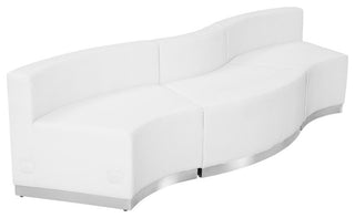 Alon Series Melrose White LeatherSoft Reception Configuration, 3 Pieces