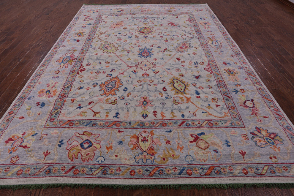 9' 3" X 12' 3" Turkish Oushak Handmade Wool Rug - Q16075