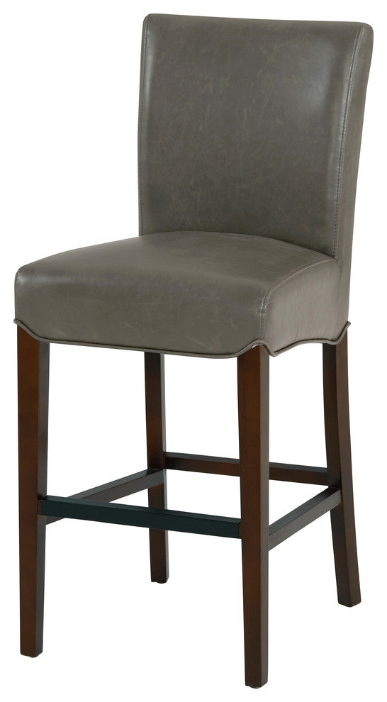 Milton Fabric Stool, Vintage Gray, Counter Stool, Bonded Leather