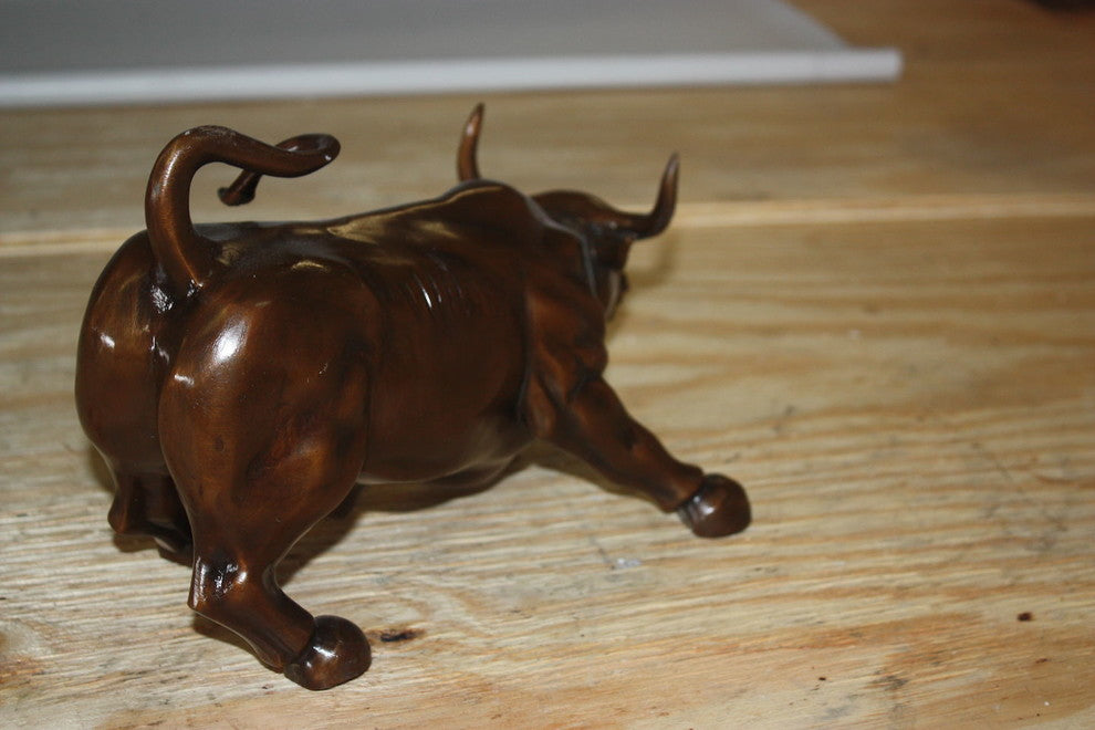 Bronze Wall Street Bull Small Statue