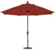 11' Matted Black Collar Tilt Crank Aluminum Umbrella, Terracotta Olefin