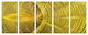 Golden Hypnotic Sphere 5-Piece Handmade Metal Wall Art