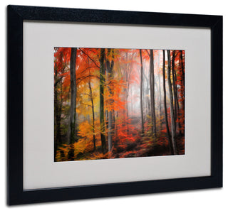 'Wildly Red' Matted Framed Canvas Art by Philippe Sainte-Laudy