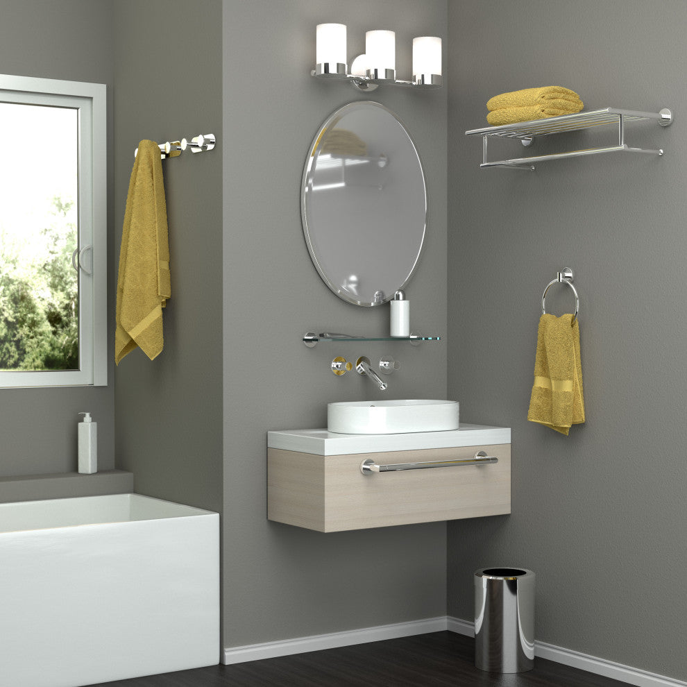 Glam Towel Ring, Chrome