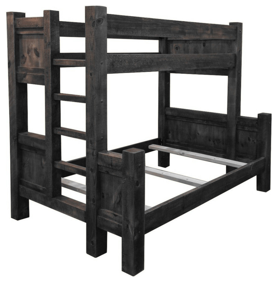 Barnwood Style Timber Peg Bunk Bed, Dusk, Twin Over Twin