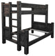 Barnwood Style Timber Peg Bunk Bed, Dusk, Twin Over Twin