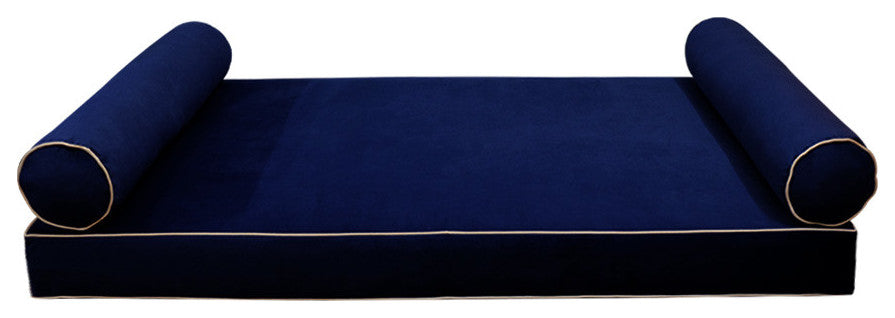 STYLE V5 TwinXL Velvet Contrast Indoor Daybed Mattress Pillow |COVER ONLY| AD373