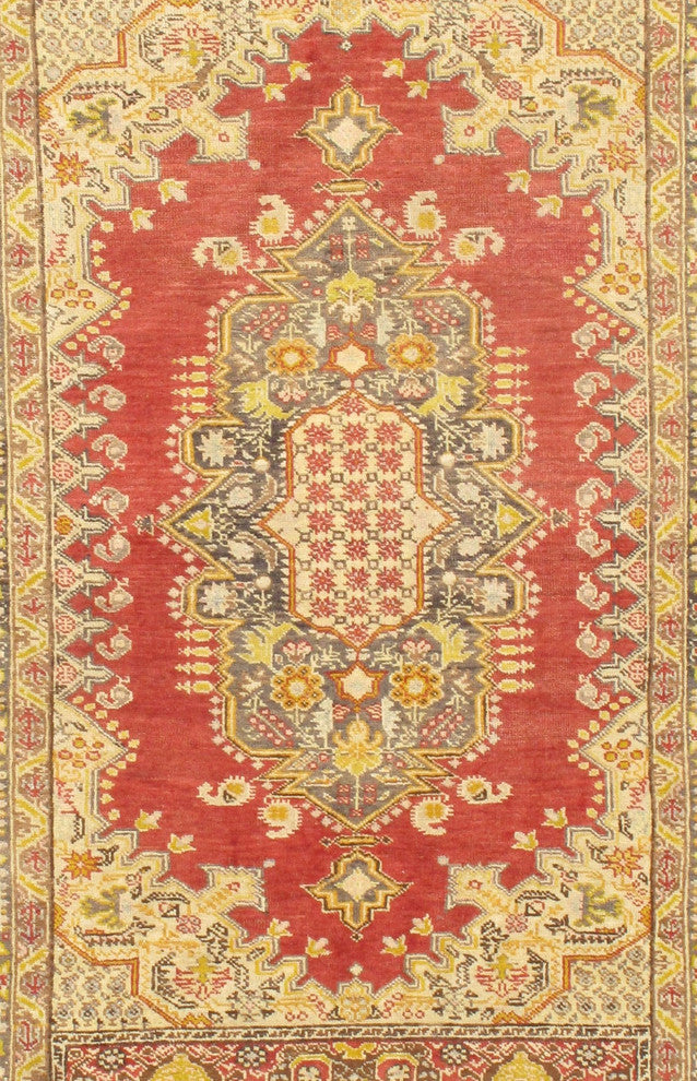 Hand-Knotted Oushak Rug, 4'x6'8"