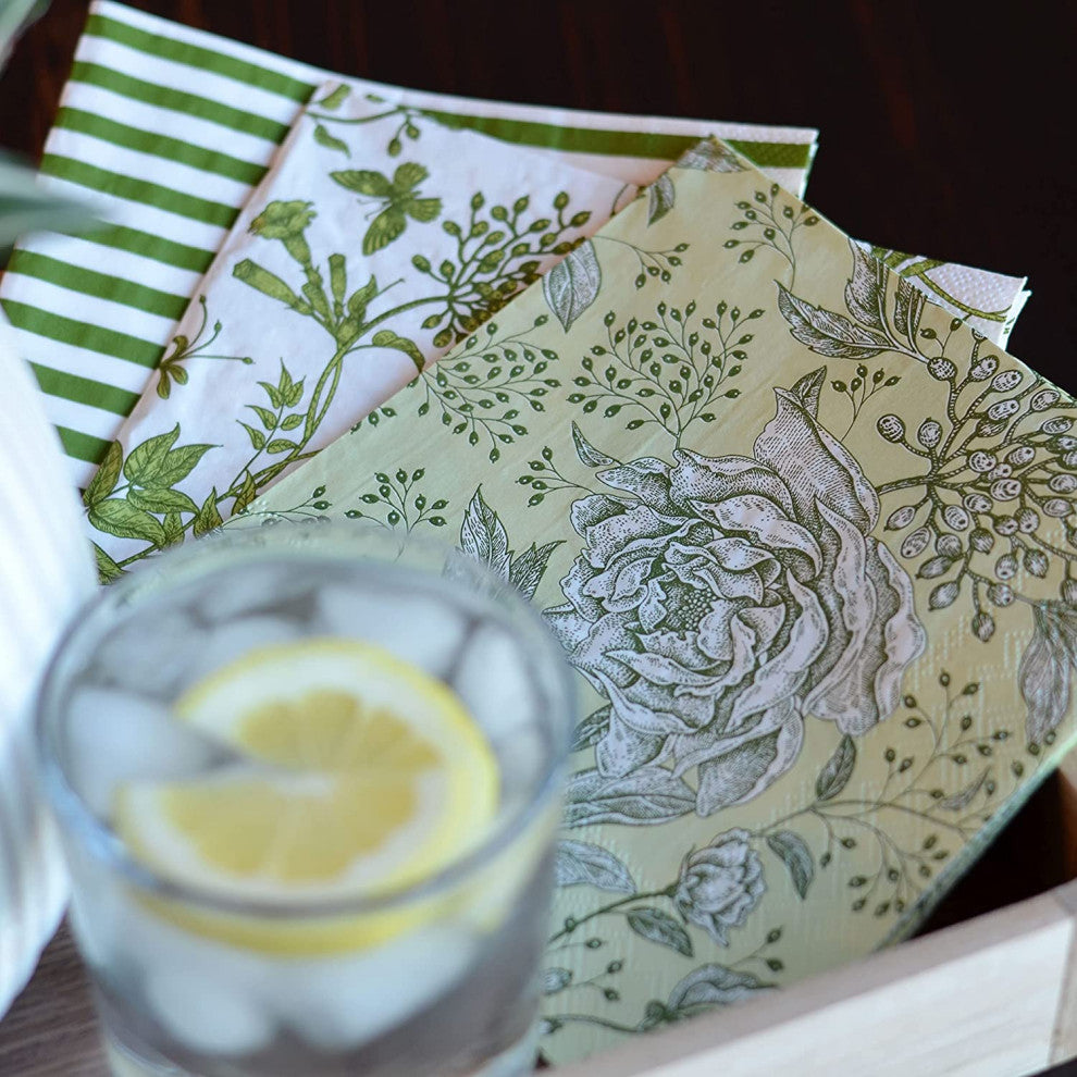 60 Count Green Garden Napkins